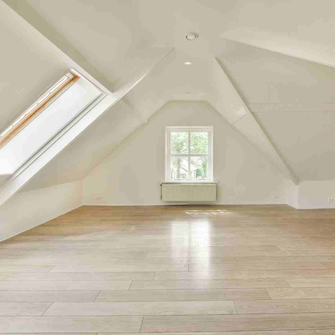 Finished loft conversion with dormer window, fitted wardrobes and oak flooring